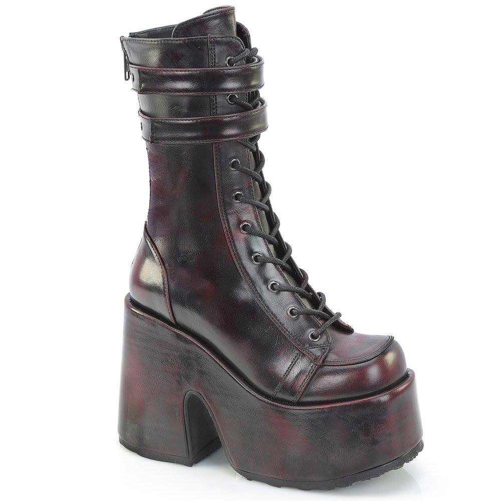 DemoniaCult - CAMEL250 Plateau Laarzen - Bordeaux rood Product image